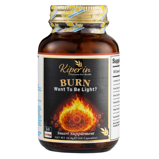 Kiperin Burn | L-Karnitin, Yeşil Çay, Guarana, Zencefil, Garsiniya, Kafein | 60 Kapsül