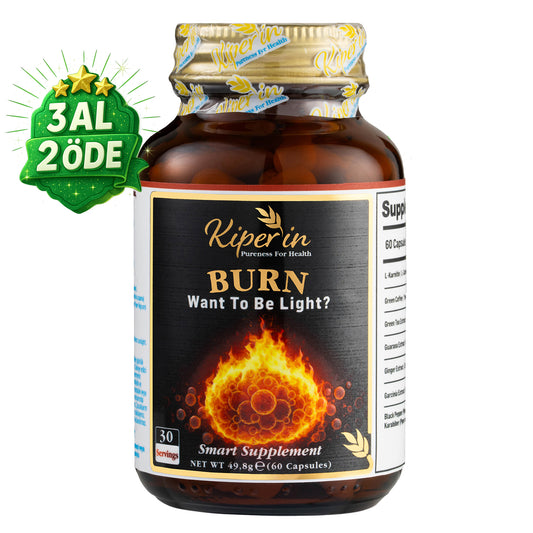 Kiperin Burn | L-Karnitin, Yeşil Çay, Guarana, Zencefil, Garsiniya, Kafein.. | 60 Kapsül