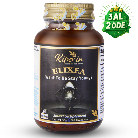 Kiperin Elixea ‘Longevity' | Resveratrol, Glutatyon, Koenzim Q10, NMN, NADH, PQQ..| 60 Kapsül
