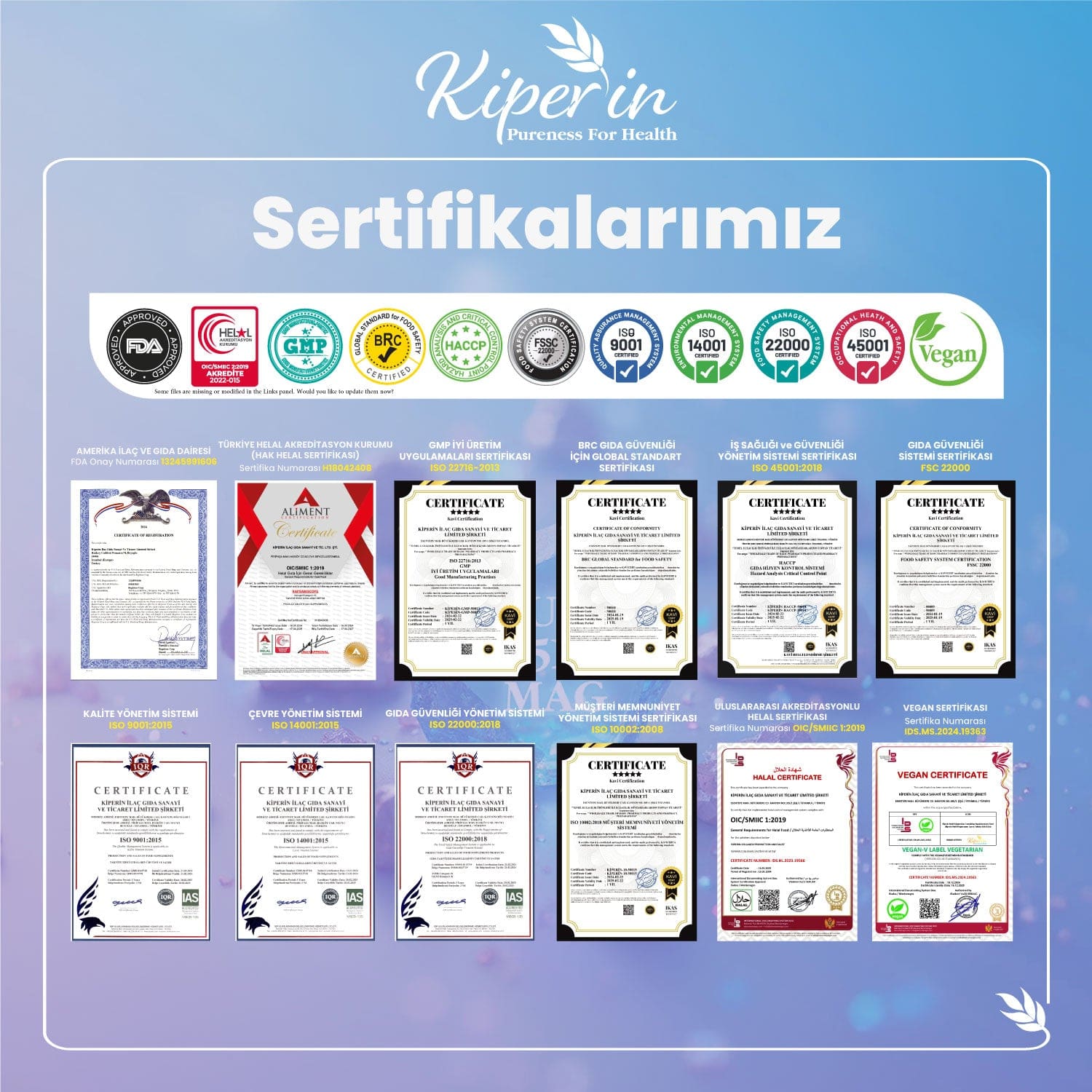 Kiperin 5x Çoklu Magnezyum (Taurat, Bisglisinat, Malat, Sitrat, L-Treonat) 60 Kapsül | Akıllı Gıda Takviyesi