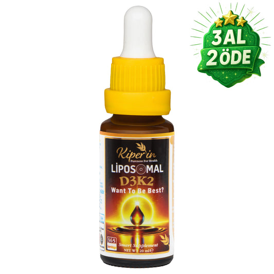 Kiperin Lipozomal D3 K2 Vitaminleri (MK4 ve MK7) & Çok Yüksek Biyoaktif (365 Günlük)