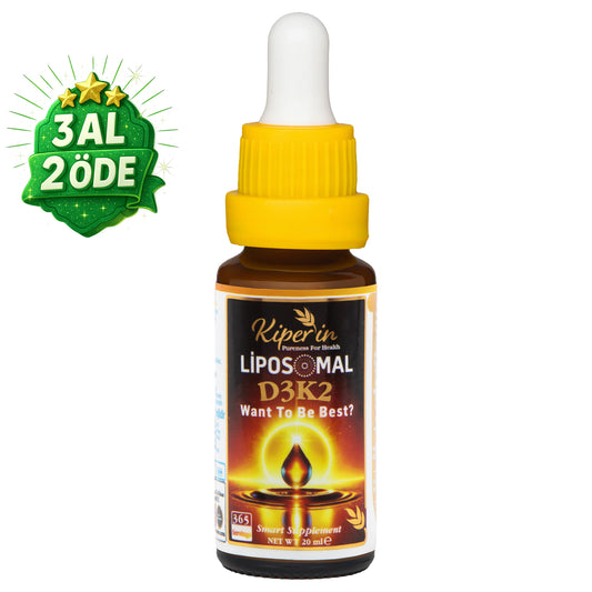 Kiperin Lipozomal D3 K2 Vitaminleri (MK4 ve MK7) & Çok Yüksek Biyoaktif (365 Günlük)