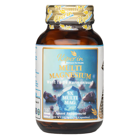 Kiperin 5x Çoklu Magnezyum (Taurat, Bisglisinat, Malat, Sitrat, L-Treonat) 60 Kapsül
