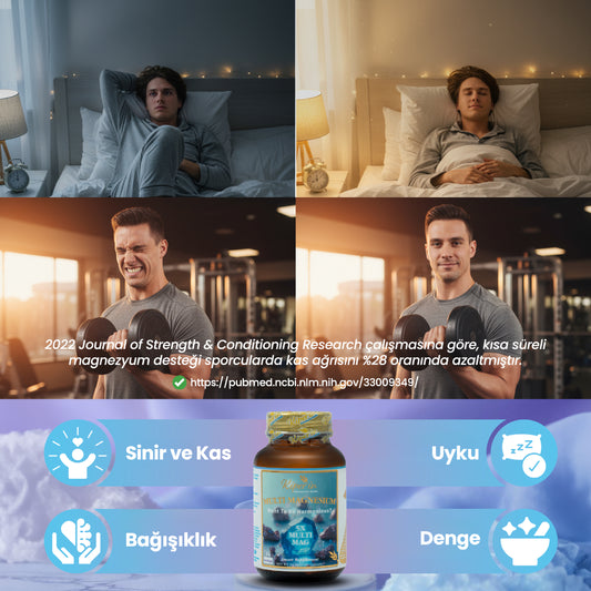 Kiperin 5x Çoklu Magnezyum (Taurat, Bisglisinat, Malat, Sitrat, L-Treonat) 60 Kapsül