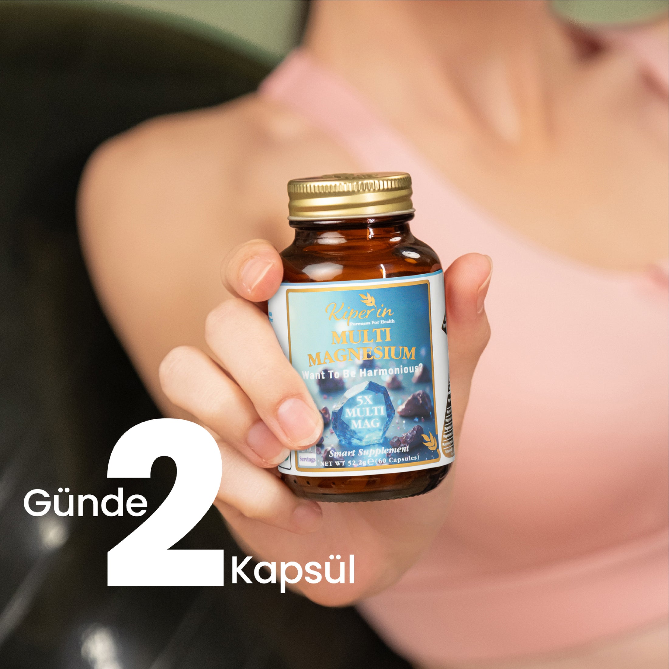 Kiperin 5x Çoklu Magnezyum (Taurat, Bisglisinat, Malat, Sitrat, L-Treonat) 60 Kapsül