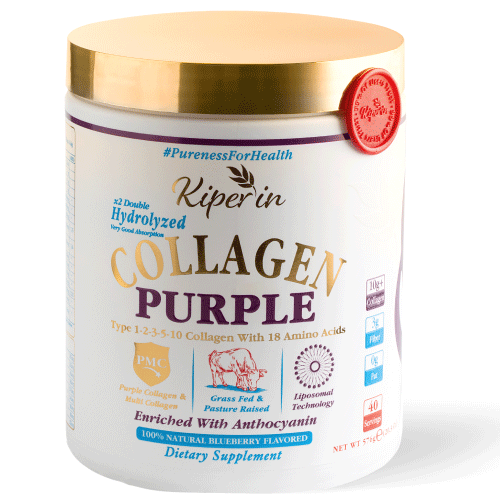 Kiperin Purple Collagen (576gr) %100 Saf ve Doğal Mor & Çoklu Kolajen Peptitleri içeren Lipozomal Teknoloji Takviye Edici Gıda