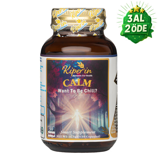 Kiperin Calm Passiflora, Safran, 5-HTP, Valerian, ... 9 İçerik (30 Günlük).