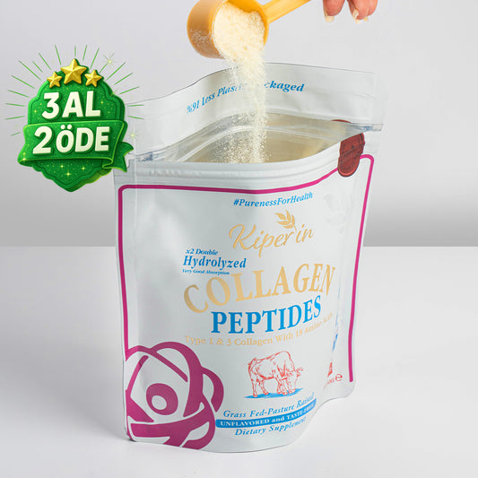 %100 Saf ve Doğal Yüksek Biyoaktif Çift Hidrolize Kolajen Peptitler içeren Diyet Takviyesi (300gr)
