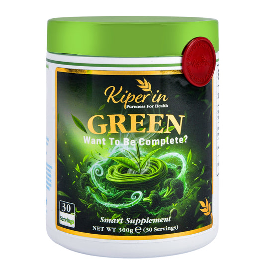 Kiperin Green | Detoks | Spirulina, Yeşil Çay, Brokoli Ekstresi, Prebiyotik (İnülin) | 30 Günlük