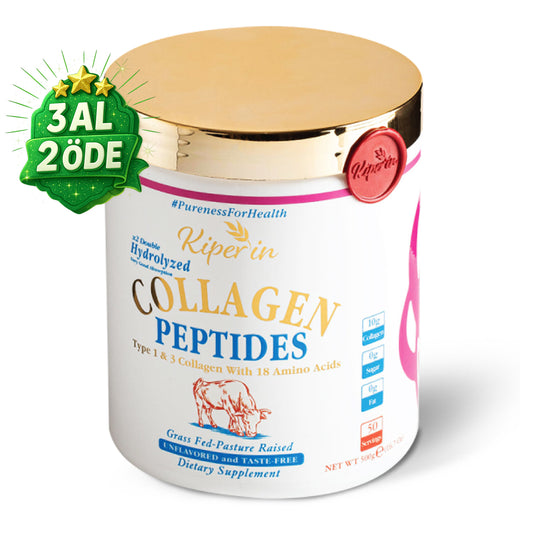 Kiperin Collagen Classic (500gr) %100 Saf ve Doğal Yüksek Biyoaktif Çift Hidrolize Kolajen Peptitleri içeren Takviye Edici Gıda