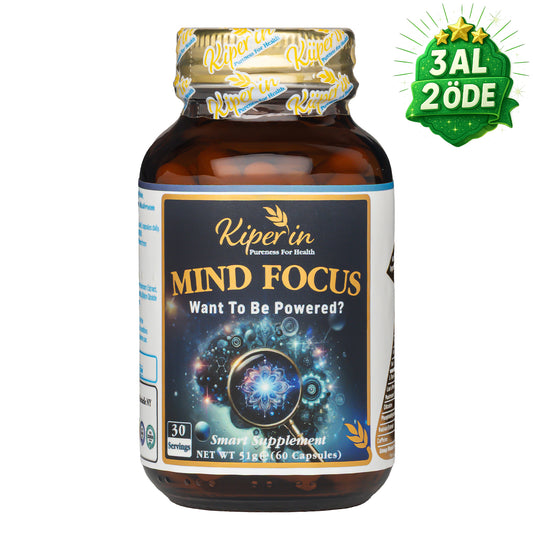 Kiperin Mind Focus Aslan Yelesi Mantarı, Sitikolin, Rhodiola, L-Theanin (1440mg)