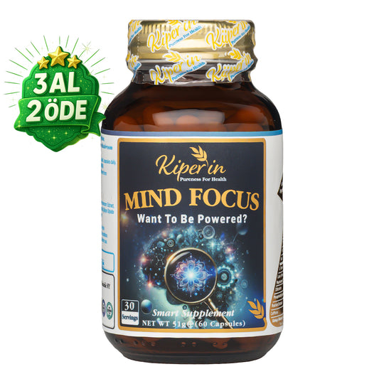 Kiperin Mind Focus Aslan Yelesi Mantarı, Sitikolin, Rhodiola, L-Theanin (1440mg)