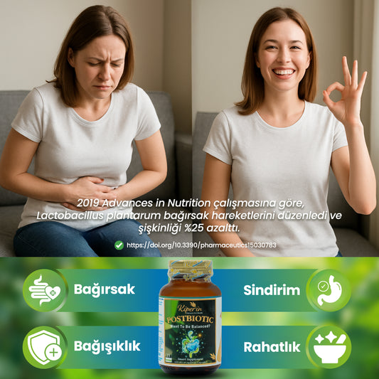 Kiperin Postbiyotik 210 Milyar Cfu Rhamnosus & Plantarum (21Kapsül & 700mg)