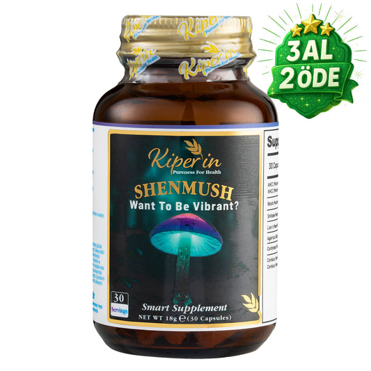 Kiperin Shenmush | Mushroom Complex | AHCC, Reishi, Shiitake, Lions's Mane, Agaricus.. | 30 Kapsül